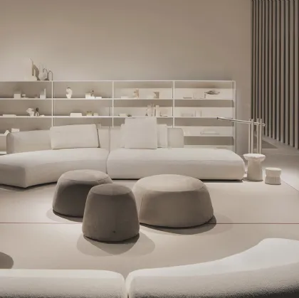 Pouf in pelle Fuji di MDF Italia