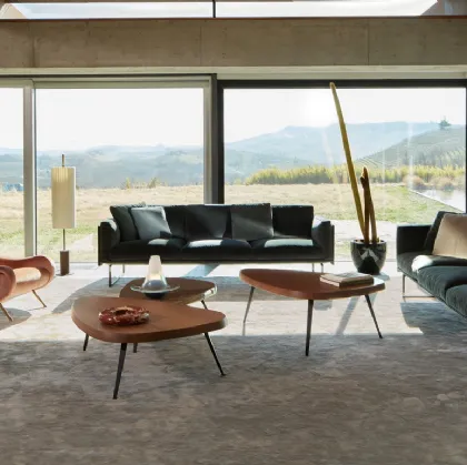 Tavolino Mexique con top in legno di Cassina