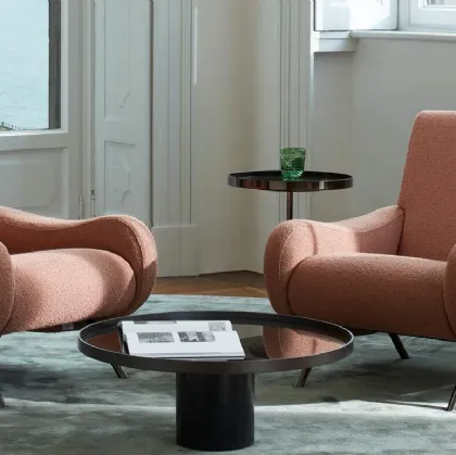 Tavolino in vetro con base in marmo Occasional Table di Cassina