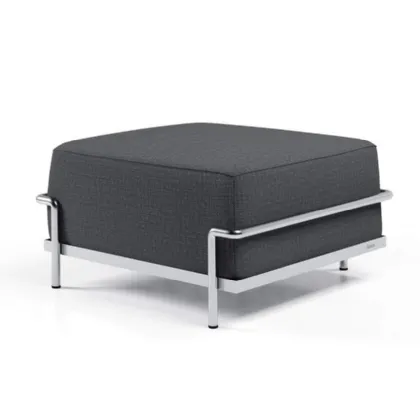 Pouf in tessuto con base in metallo Ottomane di Cassina