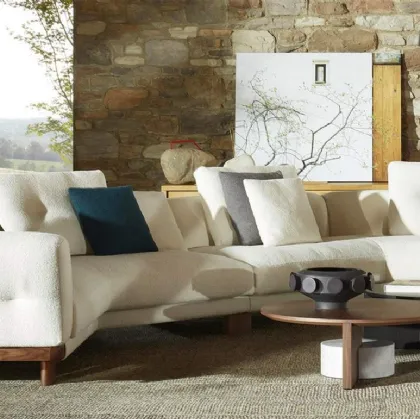 Tavolino Sengu Low Table in legno e marmo di Cassina