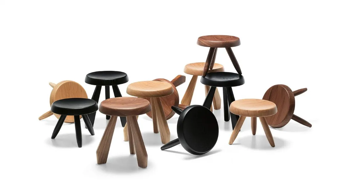 Tavolino rotondo Tabouret Berger e Méribel di Cassina