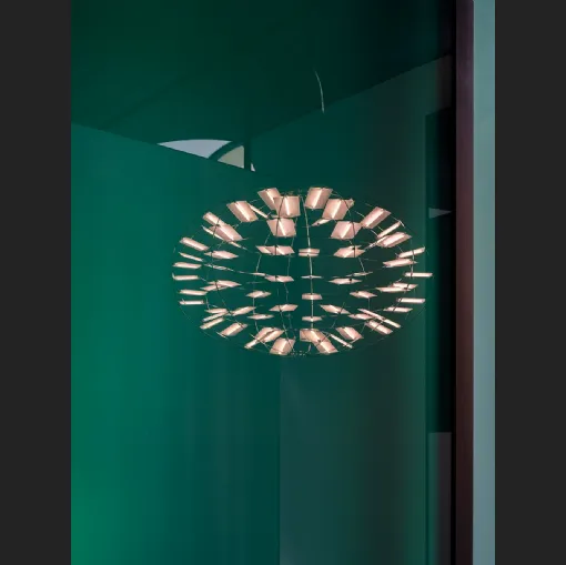 Lampada a sospensione Chloris in metallo con diffusori in policarbonato di Nemo