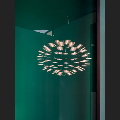 Lampada a sospensione Chloris in metallo con diffusori in policarbonato di Nemo