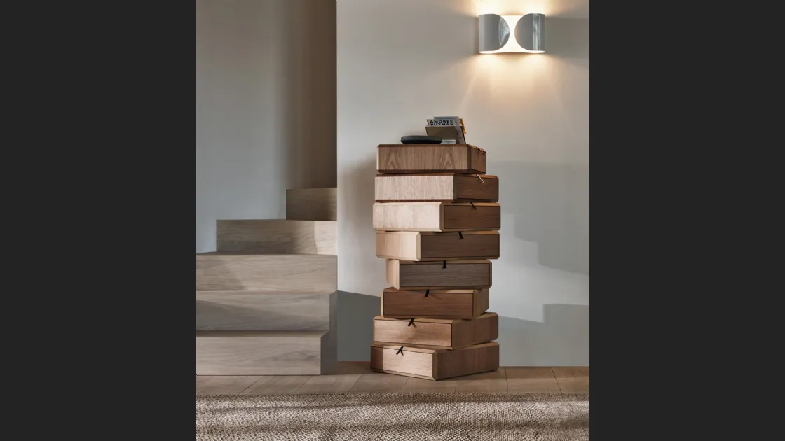 Cassettiera di design in legno Teorema di Molteni & C