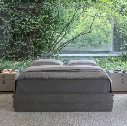 Letto in tessuto Mandarine Sommier di Flou