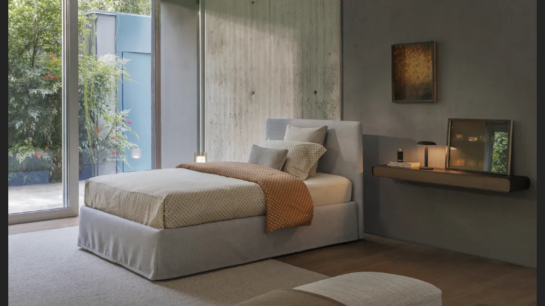 Letto singolo con contenitore Notturno Shabby Chic di Flou