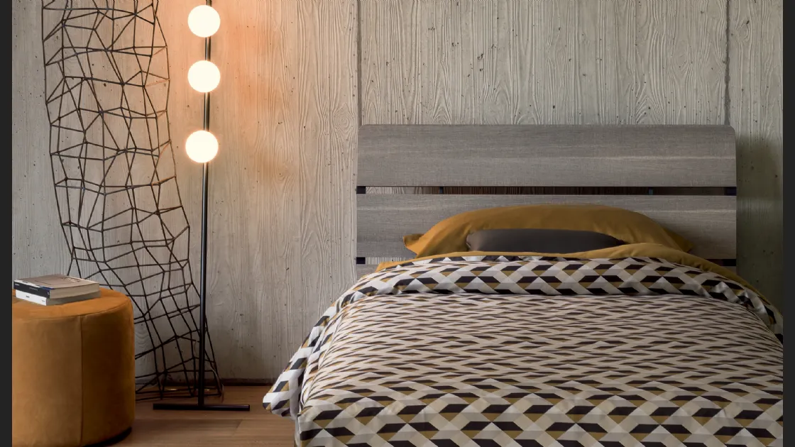 Letto singolo in legno Tadao di Flou