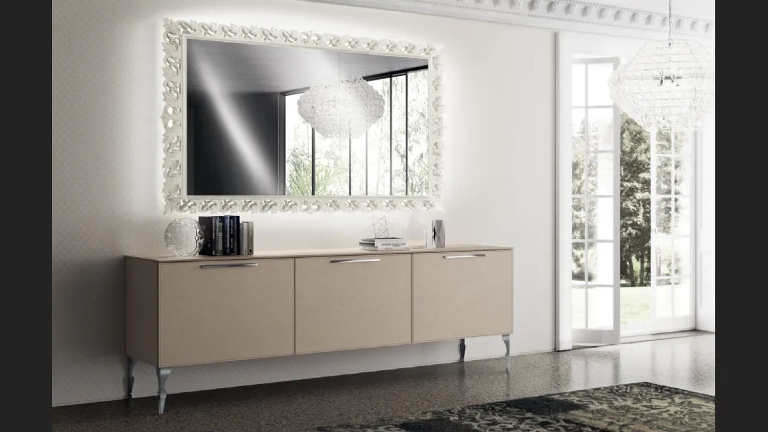 Madia Living Exclusiva in Pelle Grigio Perla di Scavolini