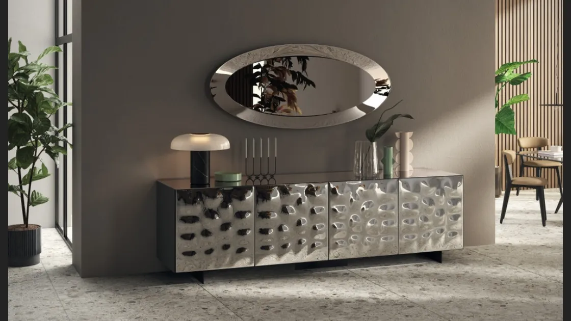 Madia Sideboard 02 in vetro specchiato Glow di Scavolini
