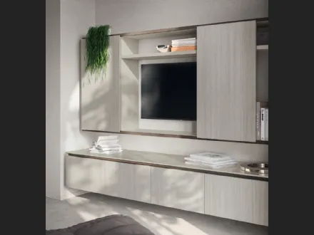 Parete Attrezzata Living Libra in decorativo Oriental Light di Scavolini