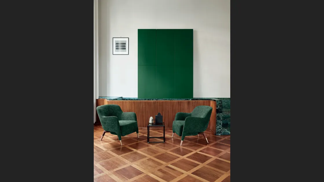 Poltrona di design in tessuto D 151 4 di Molteni & C