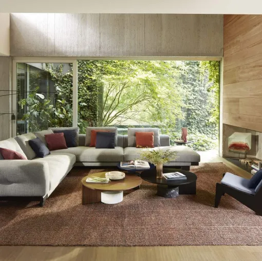 Divano angolare in tessuto Sengu Sofa di Cassina