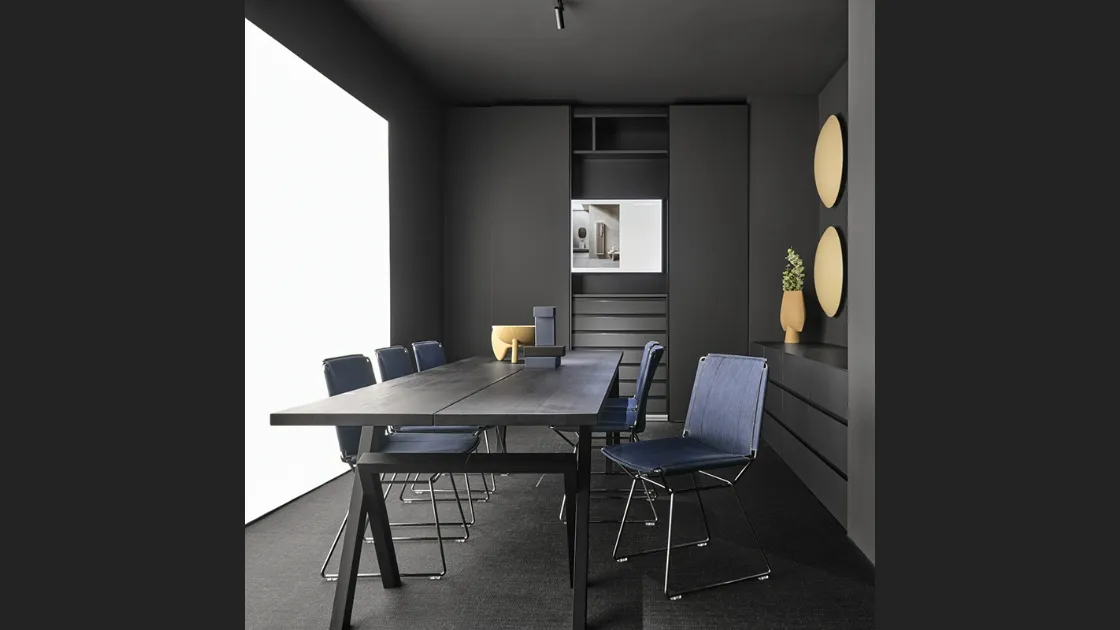 Sedia in tessuto Neil Denim Chair di MDF Italia