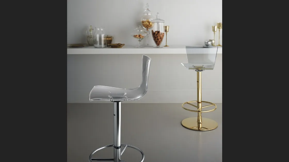 Sgabello Deluxe in metacrilato trasparente di Scavolini