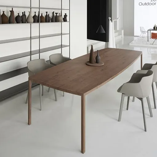 Tavolo in legno Tense Curve di MDF Italia