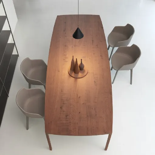 Tavolo in legno Tense Curve di MDF Italia
