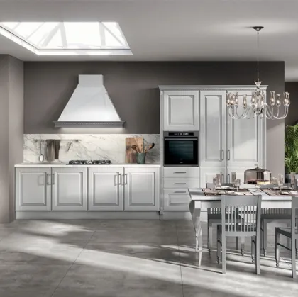 Cucina Classica Baltimora in laccato Grigio Airone di Scavolini