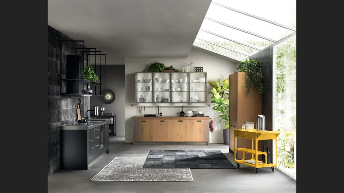 Cucina Moderna Diesel get Together Ruxe Wood Gradient di Scavolini