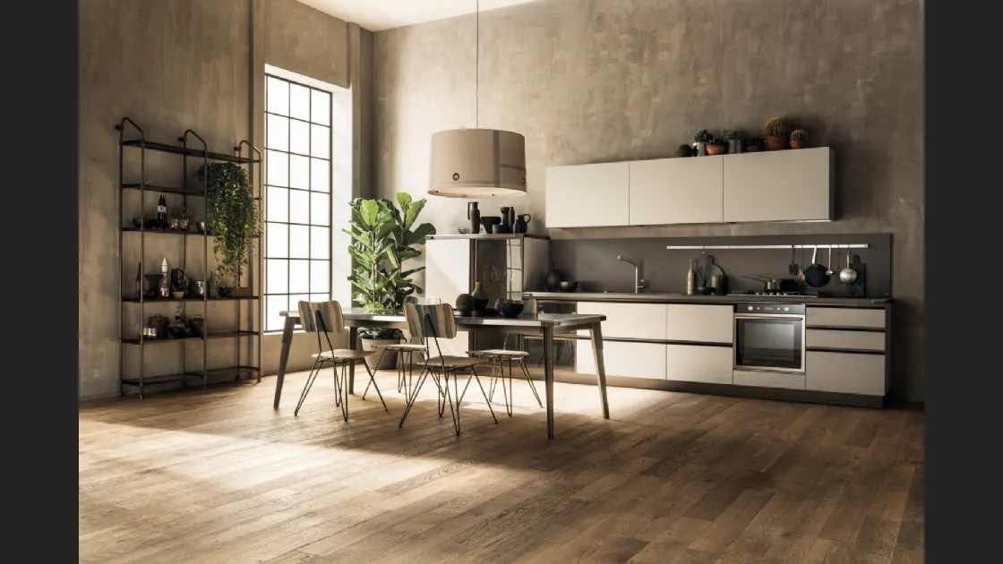 Cucina Moderna Diesel Open Workshop 11 in decorativo Soft Beige di Scavolini