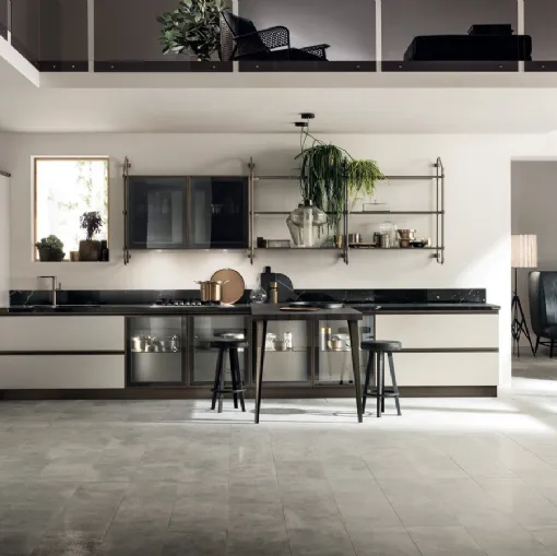 Cucina Moderna Diesel Open Workshop in Vetro ed Alluminio di Scavolini