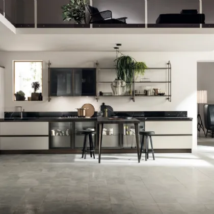 Cucina Moderna Diesel Open Workshop in Vetro ed Alluminio di Scavolini