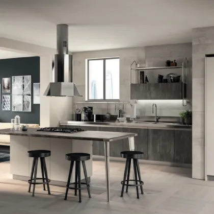 Cucina Moderna Diesel Open Workshop Concrete Harlem di Scavolini