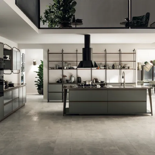Cucina Moderna Diesel Open Workshop Verde Minerale di Scavolini
