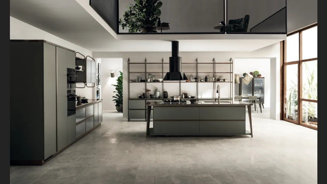 Cucina Moderna Diesel Open Workshop Verde Minerale di Scavolini