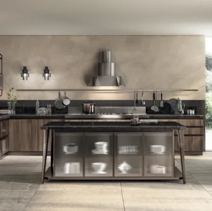 Cucina Moderna Diesel Open Workshop Noce Garden di Scavolini