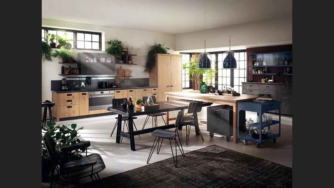 Cucina Moderna Diesel Social Kitchen in Rovere Nodato di Scavolini