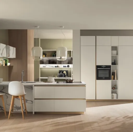 Cucina DeLinea in laccato Bianco Prestige di Scavolini