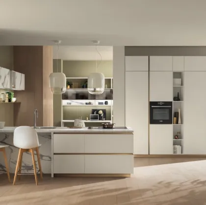 Cucina DeLinea in laccato Bianco Prestige di Scavolini