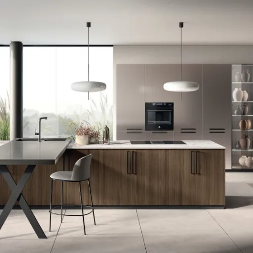 Cucina Moderna Diesel Open Workshop Concrete Harlem di Scavolini