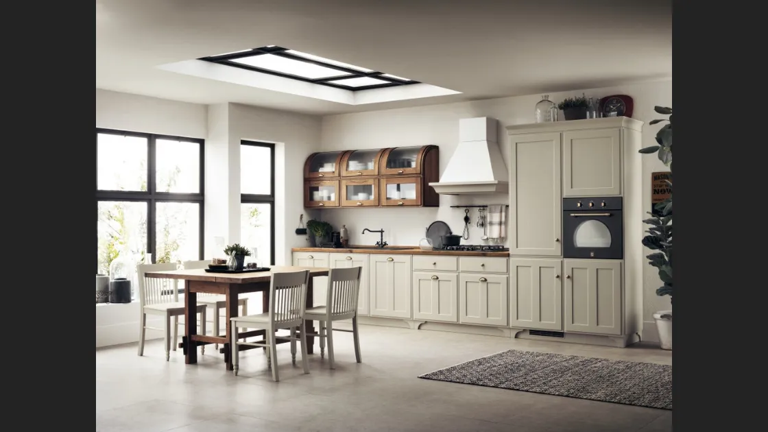 Cucina lineare Shabby Chic Favilla 09 di Scavolini
