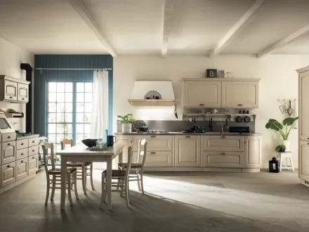 Cucina Shabby Chic Madeleine 01 Frassino Bianco di Scavolini