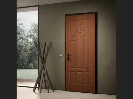 Porta blindata Solid Catullo T finitura Mogano chiaro di Bertolotto