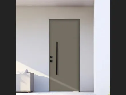 Porta blindata Solid XT Alluminio RAL 7030 Grinz di Bertolotto
