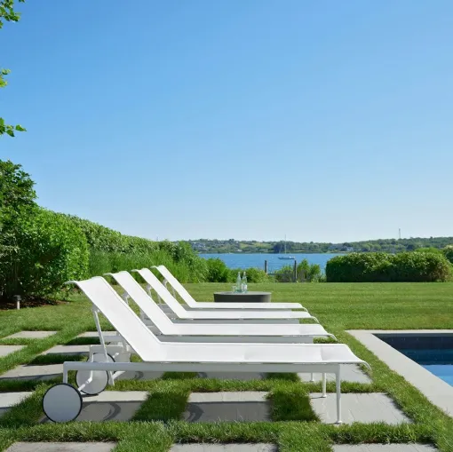 Lettino da giardino 1966 Adjustable Chaise Lounge di Knoll