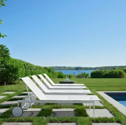 Lettino da giardino 1966 Adjustable Chaise Lounge di Knoll
