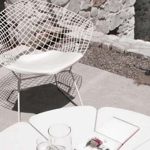 Poltroncina da giardino Bertoia Diamond Chair Outdoor di Knoll