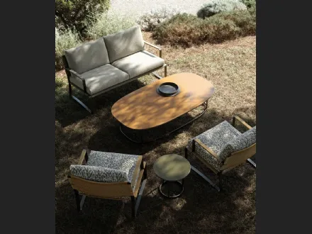 Tavolino in pietra lavica Phoenix di Molteni & C