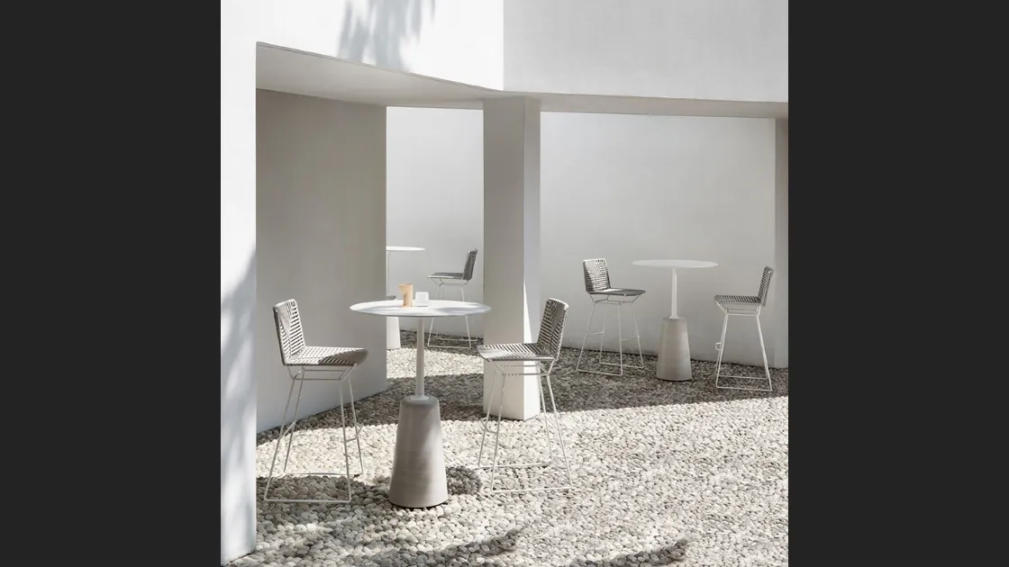Sgabello in corda intrecciata Neil Twist Stool di MDF Italia