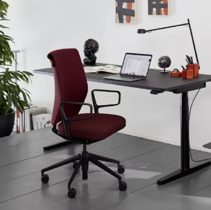 Sedia Operativa ergonomica in tessuto traspirante imbottito ID Cloud di Vitra